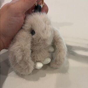Plush Tan Bunny Keychain